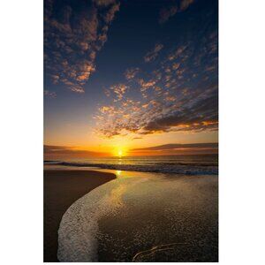 Rehoboth Beach Vertical Sunrise - 4x6" - Color Photograph